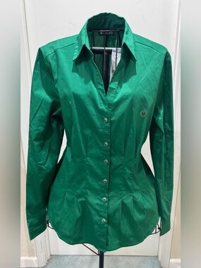 7th Avenue New York & Company Elegant Green Button-Front Women’s Shirt